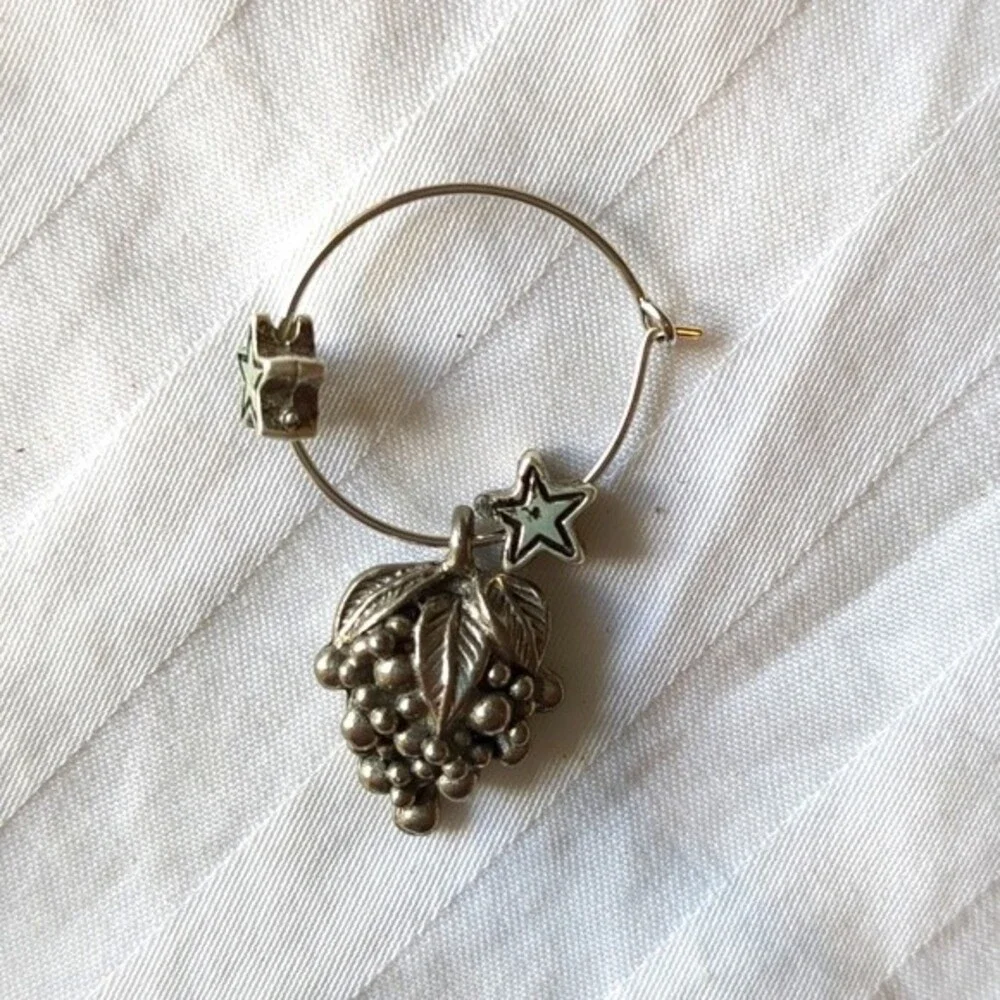 VTG Sur La TableThat Wine is Mine 6 Grapevine Wine Glass Charms NWT